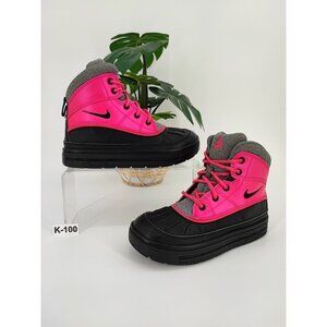 Nike Youth Woodside Pink/Black Lace Up Winter Boots Size 1Y US